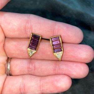 Unique purple earrings